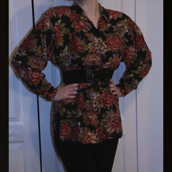 Vintage Floral Blouse - Picture 1 of 6